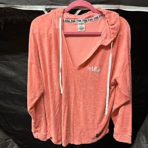 PINK terry cloth hoodie